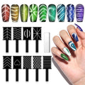 SAVILAND Cat Eye Magnet for Nails: 10PCS CatEye Gel Nail Polish Strong Nail Magnets Set 1000＋Styles Creation Magnetic Wand Quicker DIY Nail Art Tools for Enthusiasts Technicians Salon Home Studio