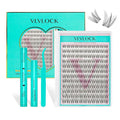 IVY Lash Clusters Kit Lash Extensions Kit Natural Lash Clusters Eyelash Clusters Wispy Individual Lashes Short 8-14mm D Curl Wispy Eyelashes Clusters(IVY Short Kit)