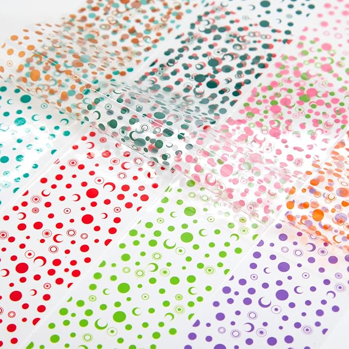 DANNEASY 300 Sheets Holographic Nail Foils Film, Iridescent Nail Art Transfer Foil Stickers Laser Flower Colorful Foil Paper Sheets Starry Sky Star Design Sticker for Nails Decoration Supplies
