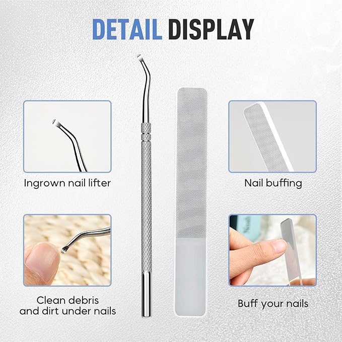 Wide Jaw Opening Anti-Splash Slanted Nail Clipper 3PCS Set with Case, Household Fingernail and Toenail Clippers Set for Ingrown Nails & Thick Nails (Orange)