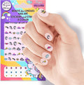 Unicorn Nail Stickers – 1 Sheet with 72 Stickers + 24 Rhinestones – Self-Adhesive Nail Art for Girls – Fun Activity & Gift Idea for Birthdays, Crafts, Party Bags and Playdates