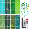 8 Color 2-6mm Green Jelly Resin Rhinestones w B7000 Jewelry Glue for Bedazzling Crafting Flatback Stones Gems Diamonds for Nails Face Eyes Makeup Tumblers Bottles DIY Crafts Clothes Shoes Phone