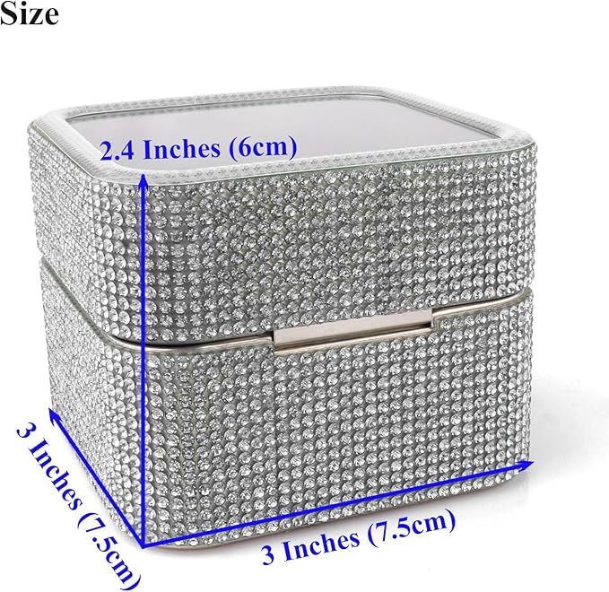 Nail Drill Bits Holder Rhinestone Case Box- 30 Holes Dustproof Portable Storage Box Efile Nail Bits Displayer Organizer Container for Manicure Tools