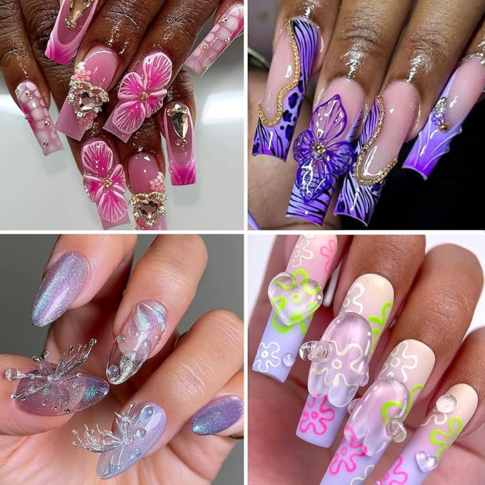 3D Sculpting Gel for Nail Art, 30g Clear Solid Builder for Nail Extension & 3D Molding, Non-Stick Carving Gel with Silicone Pen & Palette Paper, Professional Manicure Salon Supplies