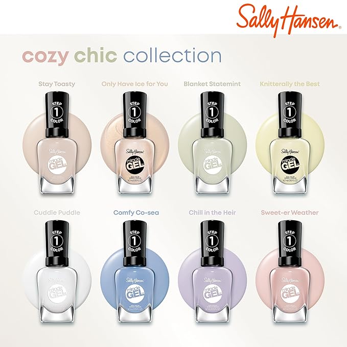 Sally Hansen Miracle Gel Salon Quality Nail Polish | Gel-Like Formula, Two-Step System, No UV Light Needed, Long Lasting | Opaque, Glossy | 237 Sweet-er Weather | Nude Pink Nail Color
