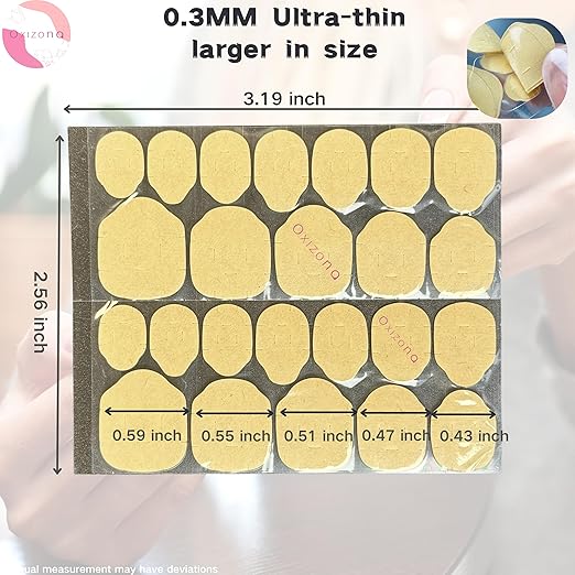 Nail Adhesive Tabs Strong Nail Glue Stickers for Press Ons Waterproof Breathable Jelly Double Sided Adhesive Tabs 20 Sheets(480pcs)