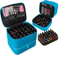 ButterFox Nail Polish Carrying Case Bag Storage Organizer, Fits up to 60 Nail Polish Bottles, Pockets for Manicure Accessories - Sky Blue