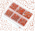 Bymitel 7200 Pieces 6 Mixed Sizes Glue Fix on Glass Rhinestones Round Crystal Gems Flatback for DIY Jewelry Making with one Picking Pen(6-Sizes 7200PCS, Hyacinth)