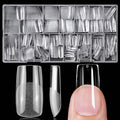 510pc Medium Square Nail Tips, Soft Gel Nail Tip Square Medium Fake Nails Artificial Fingernail, 15 Sizes Full Cover Clear Press on Nail Acrylic Nails Tips for Nail Extensions, Press on Nails Making