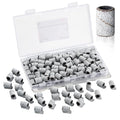 Makartt Sanding Bands for Nail Drill - 100 Pcs Nail File Sanding Bands for Drill Bits #120 Medium Grits for Acrylic Nails Gel Removing and Shaping, Upgrade Thicker Durable Sanding Drill Bit, White