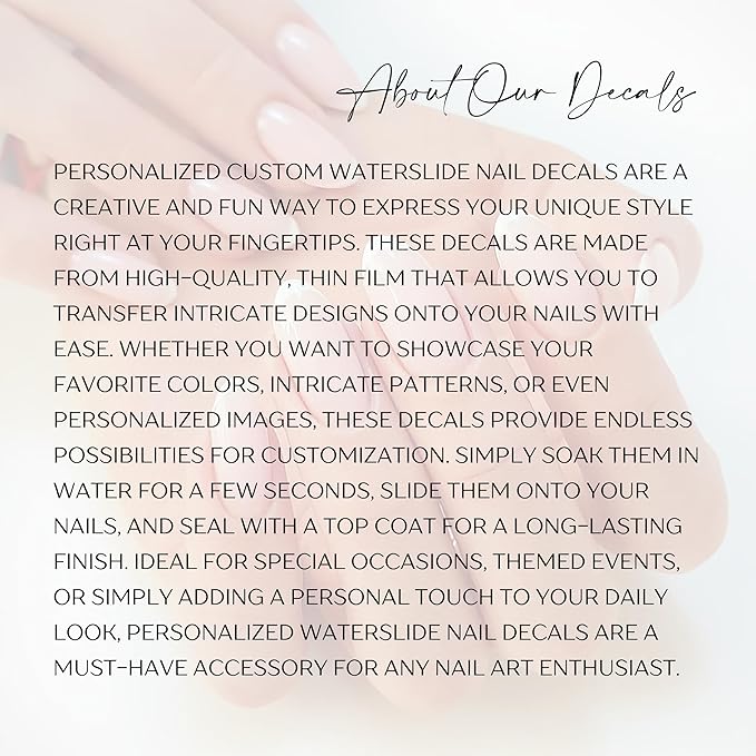 Custom Nail Decals Personalized Nail Art Decorations