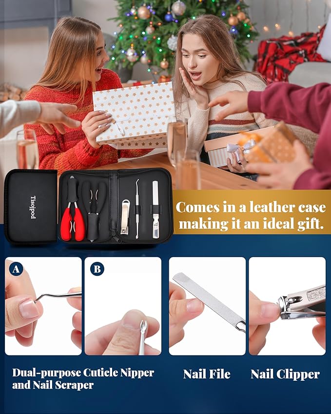 5Pcs Toenail Clippers Set for Ingrown Toenail & Thick Toenails,Nail Clippers Set for Seniors Men Women,Ingrown Toenail Clippers,Professional Heavy Duty Toenail Clippers for Thick Toenails