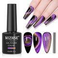 MIZHSE Cat Eye Gel Nail Polish Set 9D Galaxy Cat Eye Gel Polish Soak Off U V LED Chameleon Magnetic Nail Gel Polish Kit Varnish With Magnet Stick