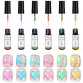 MTSSII Magnetic Liner Gel Nail Polish Candy Colours Bright Sparkling Semi Permanent Nail Painting Polish Long-Lasting Cat Eye Nail Polish Gift For Women Girls