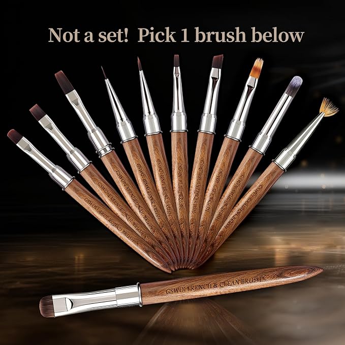 Large Flat Acrylic Nail Brush for Builder Base Color Gel-Acrylic Nail Art Tool with Wide Head,Smooth Application Salon Brush