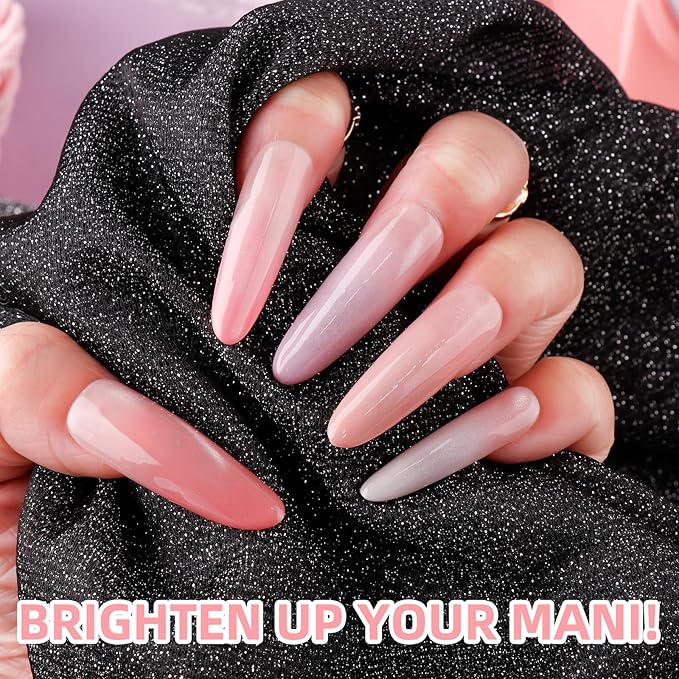Gradient Painting Gel Set, 9 Colors Nude Pink White Ombre Gel Nail Polish with 50pcs Nail Sponges, 4 Claws Metal Grabber and Brush for Nail Art DIY Painted in Salon or Home Use