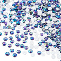 John Bead 2000 Pieces 4mm (SS16), Purple AB, Acrylic Round Flat Back Rhinestones for Jewelry Making, DIY Crafts, Nail Art, Face Makeup, Clothes