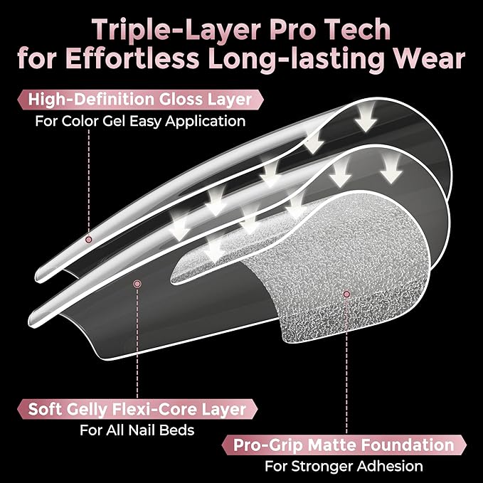 Long Coffin Nails Tips Full Cover Acrylic Nail Tips Pre-buff 240pcs Clear Coffin Fake Press On Nails No C Curve Easily DIY Art Nail Extensions Long-lasting, 12 Sizes Luckyfairy
