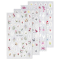 Nail Stickers, 4 Sheets Floral Art Decals, Self-Adhesive 5D Embossed Designs for DIY Manicure