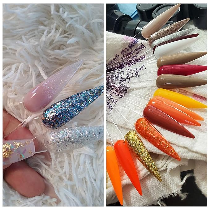 150 PCS Tips Clear Nail Sample Swatches Sticks, Pointed Tip Practice Nail Art, Polish Stiletto Display Sticks with Ring for Nail Color Display Practice Home DIY Polish Board