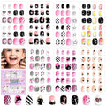 SAVILAND 7 Days Press on Nails for Kids: 168Pcs Children False Artificial Fake Nail Tips Sweet Edgy Pre-glue Full Cover Short Acrylic Nails with Nail Adhesive Tabs Gifts for Girls 8-12 Year (GlamKids)
