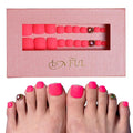 LOVFUL Handmade Acrylic Press on Toenails Mariposa | Salon Quality 20 PCS Free Size Toe Nails | Reusable Fake Nails for Toe | T47
