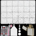 20000Pcs White Flatback Jelly Resin Rhinestones for Bedazzling, Mix Sizes Crystal Rhinestones Gems, White Flatback Rhinestone Gems Bedazzling for Crafts DIY Face Makeup Tumblers
