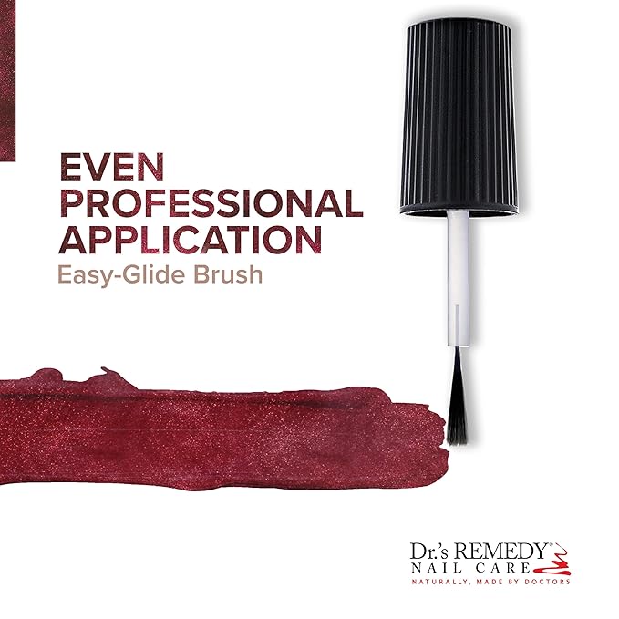 Dr’s Remedy Enriched Nail Polish: Non Toxic, All Natural, and Organic - Doctor Formulated: Strengthens, Restores, Heals, and Protects '24-Free' - REVIVE Ruby Red