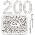 240 Grit Small Sanding Bands Nail Drill Bit, 200 Pcs 3.1 MM Mini Aluminum Oxide Sanding Bands for Nail, Extra Fine Grit, White, Compatible with Nail Drill Machine