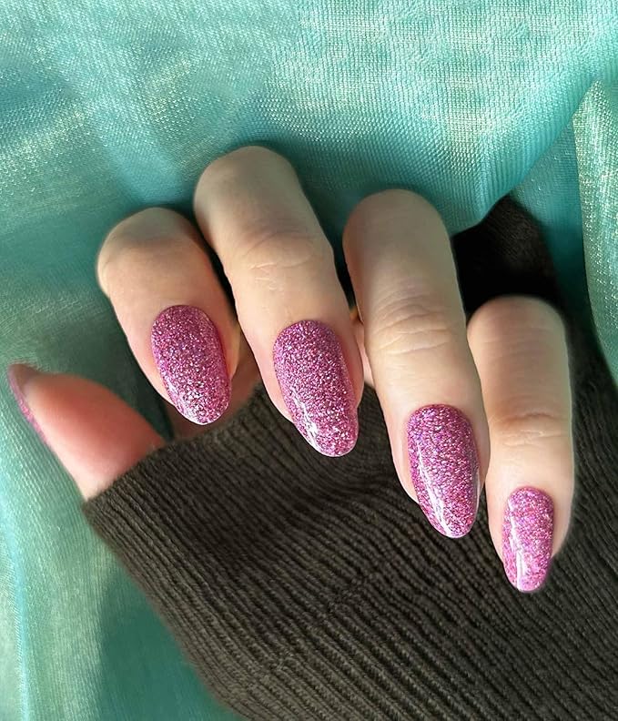 Nail Polish Strips (No UV Lamp Needed) - 22 Pcs Salon Quality Gel Nail Stickers - Long Lasting Wraps (Cherry ICY)