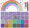 28 Grids Amethyst Purple 2mm-6mm Resin Rhinestones w B7000 Glue for Bedazzling Crafting Colorful Flatback Stones Diamonds Crystals Gems Bedazzler Kit for Nails Face Eyes Makeup Tumblers Crafts