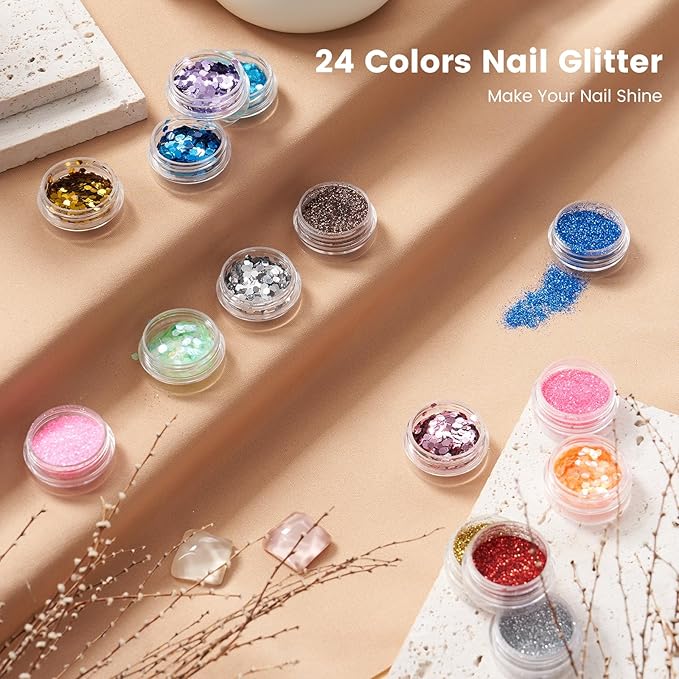 Nail Kit for Beginners with Everything: Practice Nail Hand U V Lamp Acrylic Nail Liquid Set with Drill Starter Nail Set Gifts for Beginners Home Salon