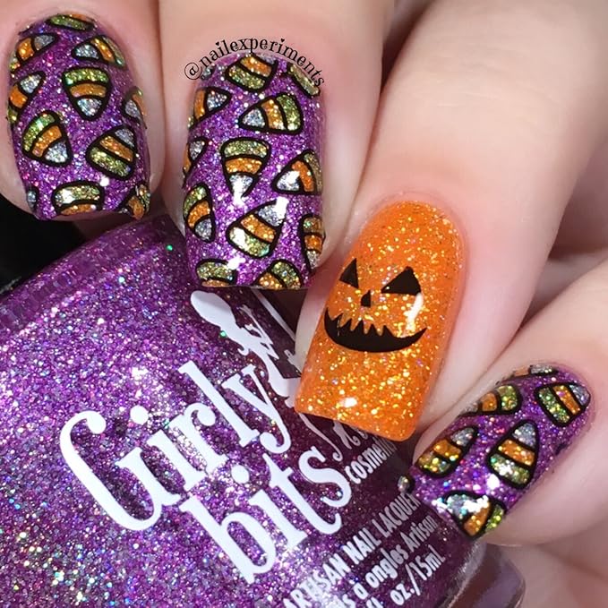 Whats Up Nails - B023 Creepin It Real Stamping Plate for Halloween Nail Art Design