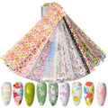 WOKOTO 300 Sheets Nail Transfer Foil Art Kit, Flower Lace Rose Nail Foils Transfer Nail Art Stickers For Nails, Gel Nail Transfer Stickers Decals Wraps Nail Polish Foil Transfer Sheets Set