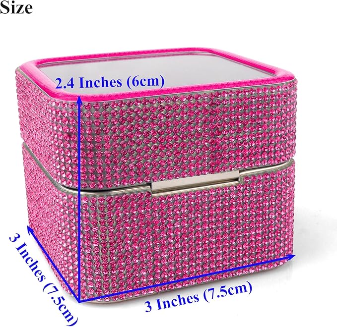 Nail Drill Bits Holder Rhinestone Case Box- 25 Holes Dustproof Portable Storage Box Efile Nail Bits Displayer Organizer Container for Manicure Tools