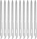 10-Pack Metal Nail Files for Natural Nails - Stainless Steel, Thin, Durable with Curved Sharp Pointed Tip, Double-Sided Manicure and Pedicure Tools