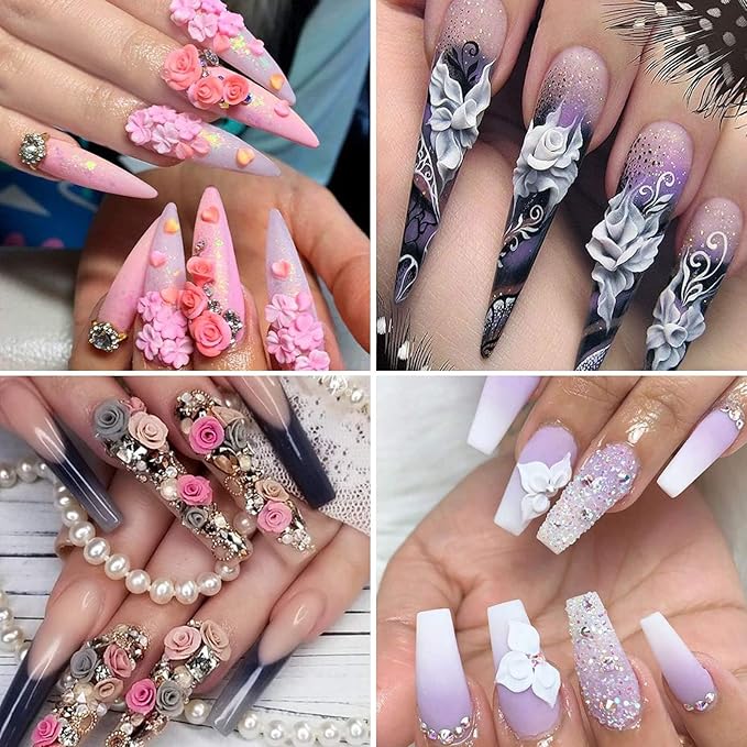 EBANKU 12 Colors Sculpture Painting Nail Gel Set, 3D Nail Carved Gel Sculpture Creative DIY Decoration Painting Glue with Tools, Silicone Pen, Cuticle Pusher and Carving Brush