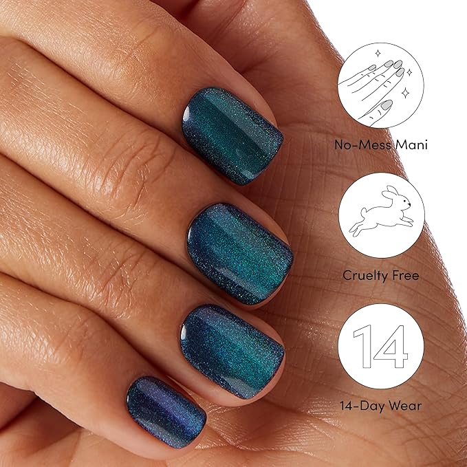 Dashing Diva Magic Press Premium Nail Bundle - Intergalactic Collection - Square Shape Press On Nails - Glamour Glitch & Earth to Diva - Long Lasting Gel - Lasts Up to 7 Days - 2 Sets