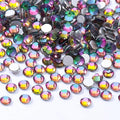 Green Volcano Flatback Rhinestones, Glass Rhinestones for Nail Art and Craft, Glue Fix, Loose Crystal Gemstones(Green Volcano, SS6, 2880pcs, 1.9-2.0mm)