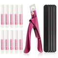 16 Pcs Nail Glues Set,10 PCS Nail Glue for Acrylic Nails,Adhesive Super Bond for Fake Nails,1 Nail Clipper Cutter for Fake Nails,5 Double Sided Emery Nail Files,Nails Manicure Salon Nail Art DIY