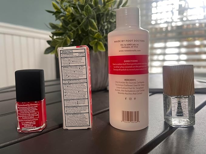 Dr.'s Remedy 4 Pack Nail Polish Treatment Kit, Start To Finish Kit With Total Two-in-One, RADIANT Remover, Therapeutic Cuticle Oil and CLARITY Coral
