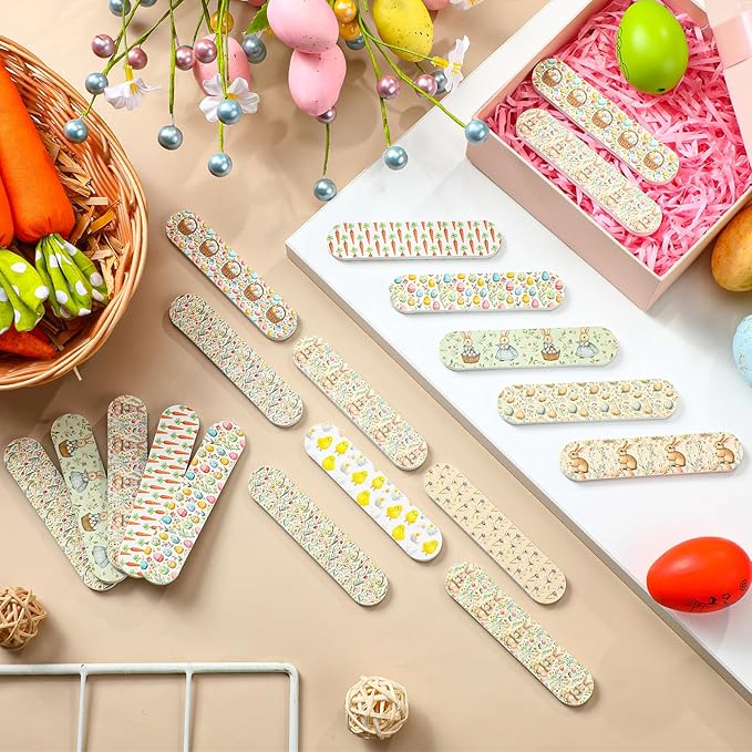 50 Pack Easter Mini Nail Files Gifts Bulk Holiday Mini Emery Boards Double-Sided Easter Party Nail Files Favors Bulk Stocking Stuffers for Employee Appreciation Teacher Staff Coworkers