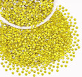 2500PCS SS10/2.8mm Crystal Rhinestones (Lemon Yellow), Bedazzling Flatback Glass Rhinestones for Crafting, Gems Diomand Charms for Tumbler Shoes Clothing Nail Art