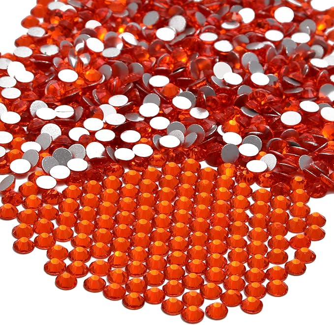 NCB 288pcs Flatback Round Glass Nail Art Rhinestones Crystal for DIY Making Accessories Shoes, Clothes, Face Art, Bags, Manicure (Hyacinth, SS30 288pcs)