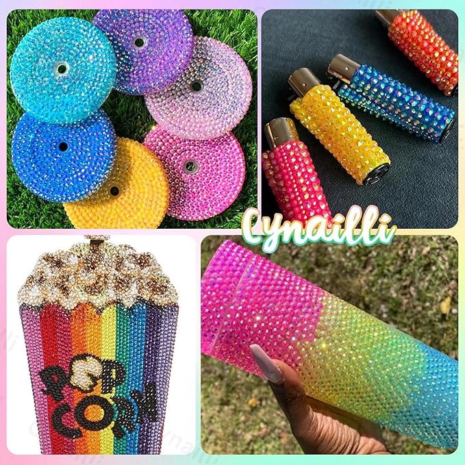 15 Grids Resin Rhinestones for Crafting, Colors Bedazzling Gems Kit, Jelly Resin Rhinestones for Nails Face Eyes Makeup Crafts Tumblers Bottles