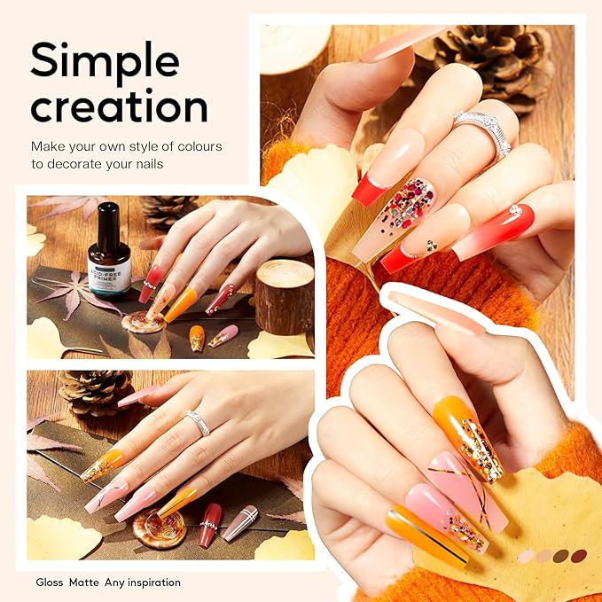 Morovan Poly Nail Gel Kit: 32 Colors Classics Tones Complete Extension Gel Nail Kit with UV Lamp Slip Solution Builder Manicure Tools for Starter DIY Salon Use 2025 Fall
