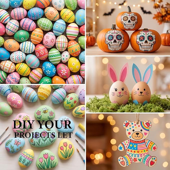 24 Colors Dual-Tip Nail Art Pens Set, Easter Nail Art Markers, Quick-Dry Waterproof Acrylic Nail Polish Pens for Bunny & Easter Egg Designs, DIY Manicure Tools for Home & Salon, Easter Gift, 12 Count