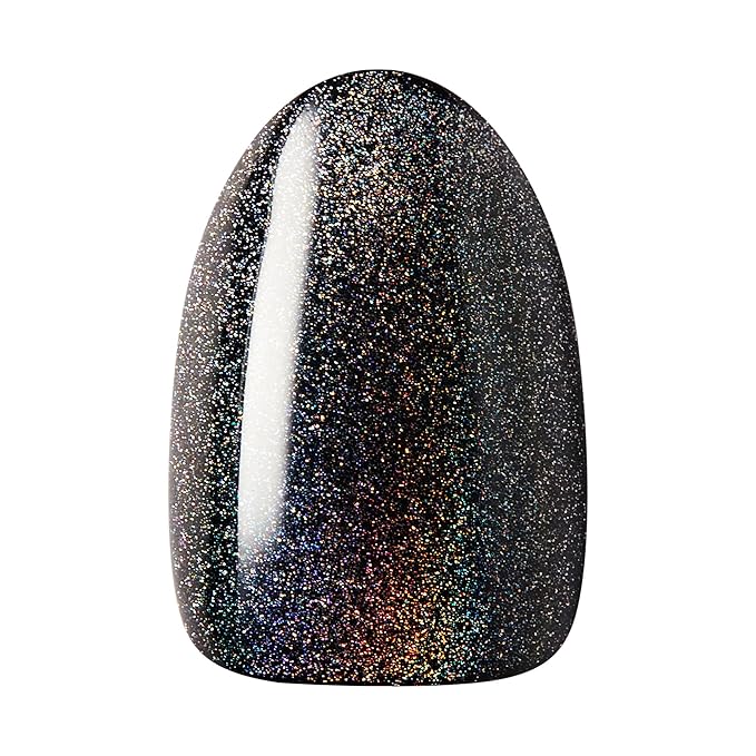 WICKED X KISS Press On Nails Almond, ‘I Look Good in Green’, Green, Short, Waterproof, Chip Proof, Smudge Proof, 28 Fake Nails, Pink Gel Nail Glue (2g), Mini Nail File, & Manicure Stick