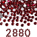 Beadsland Flatback Rhinestones Bulk,14400pcs Red Rhinestones for Nails Crafts Clothes DIY Decoration, Dark Siam, SS30, 6.3-6.5mm