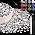 1500PCS 6mm Resin Rhinestones Bulk for Crafting (Silver), Flatback Bedazzling Crystals for Crafts DIY Nail Decoration, Gems Charms for Tumbler Shoes Clothing Fabric with Pickup Pen and Tweezers